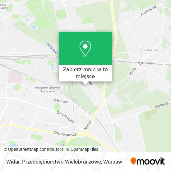 Mapa Widar. Przedsiębiorstwo Wielobranżowe