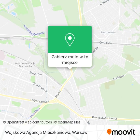 Mapa Wojskowa Agencja Mieszkaniowa