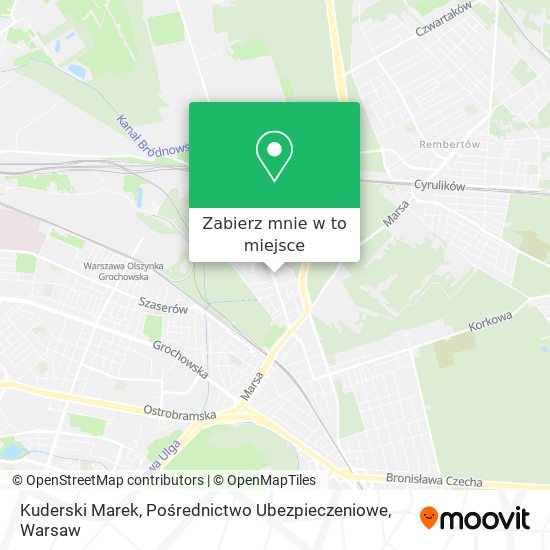 Mapa Kuderski Marek, Pośrednictwo Ubezpieczeniowe