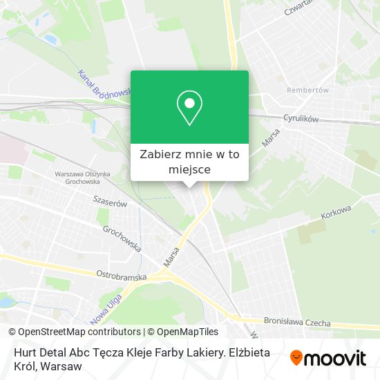 Mapa Hurt Detal Abc Tęcza Kleje Farby Lakiery. Elżbieta Król