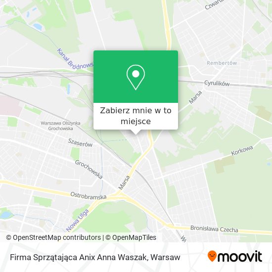 Mapa Firma Sprzątająca Anix Anna Waszak