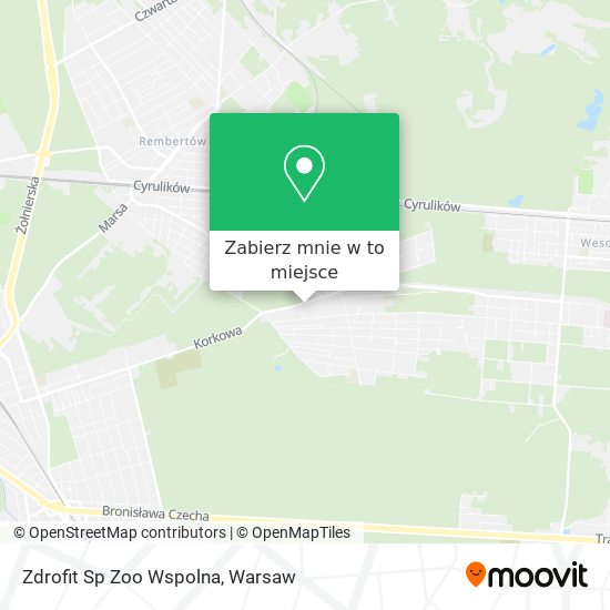 Mapa Zdrofit Sp Zoo Wspolna