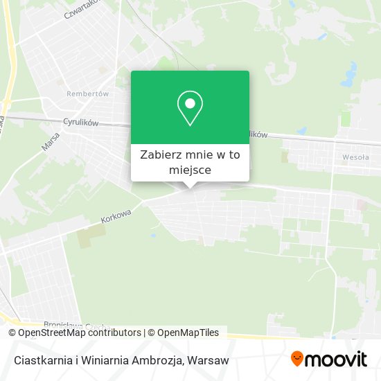 Mapa Ciastkarnia i Winiarnia Ambrozja