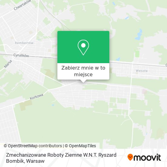 Mapa Zmechanizowane Roboty Ziemne W.N.T. Ryszard Bombik