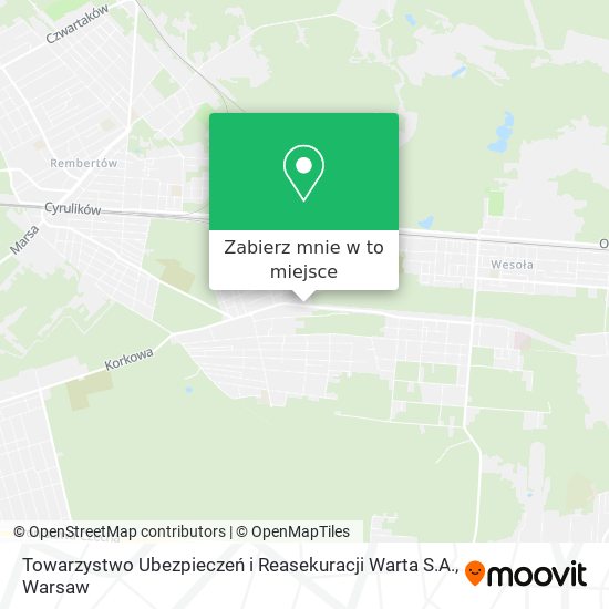 Mapa Towarzystwo Ubezpieczeń i Reasekuracji Warta S.A.