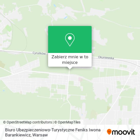 Mapa Biuro Ubezpieczeniowo-Turystyczne Feniks Iwona Barankiewicz