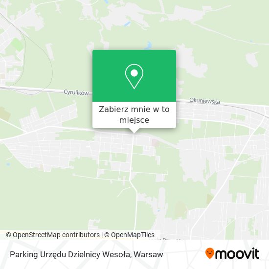 Mapa Parking Urzędu Dzielnicy Wesoła