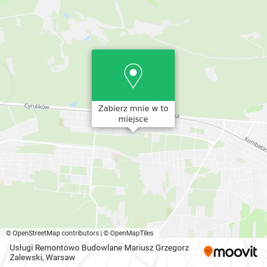 Mapa Usługi Remontowo Budowlane Mariusz Grzegorz Zalewski