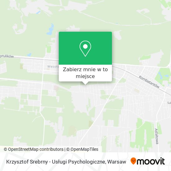 Mapa Krzysztof Srebrny - Usługi Psychologiczne