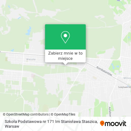 Mapa Szkoła Podstawowa nr 171 Im Stanisława Staszica