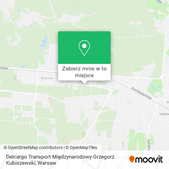 Mapa Delcargo Transport Międzynarodowy Grzegorz Kubiszewski