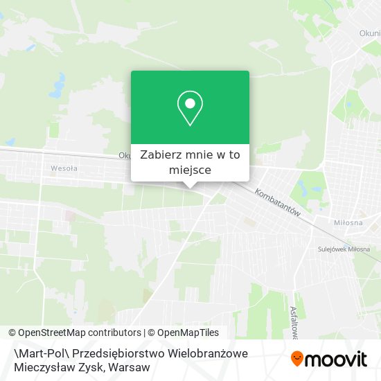 Mapa \Mart-Pol\ Przedsiębiorstwo Wielobranżowe Mieczysław Zysk