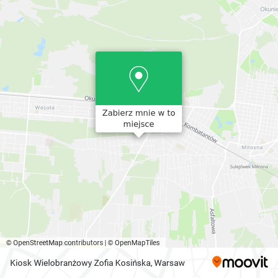 Mapa Kiosk Wielobranżowy Zofia Kosińska