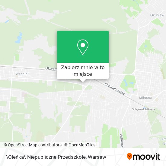 Mapa \Oleńka\ Niepubliczne Przedszkole