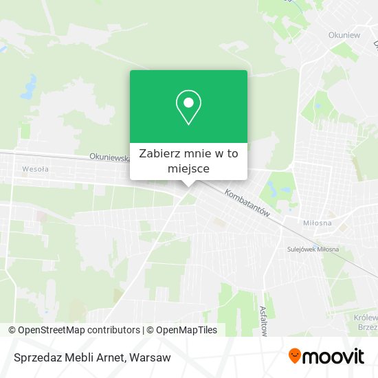 Mapa Sprzedaz Mebli Arnet