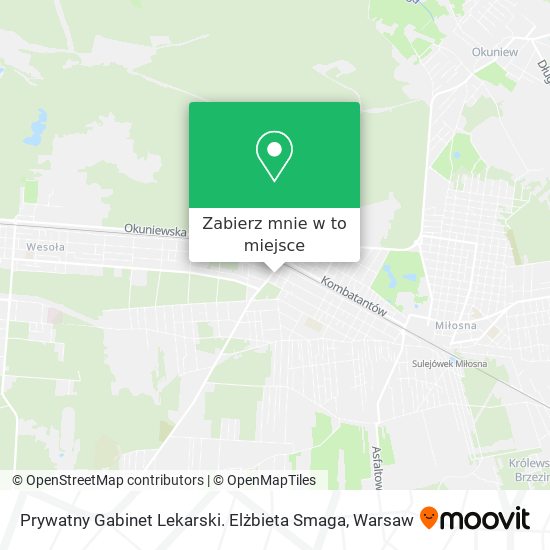 Mapa Prywatny Gabinet Lekarski. Elżbieta Smaga