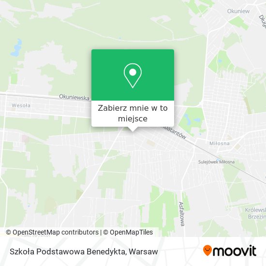 Mapa Szkoła Podstawowa Benedykta