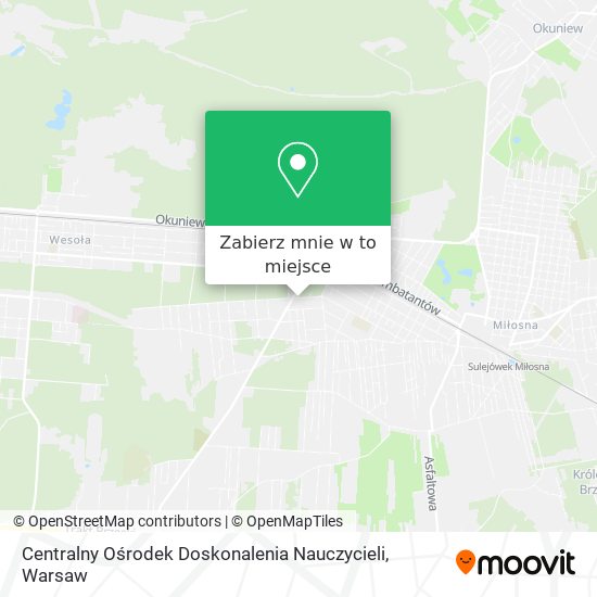 Mapa Centralny Ośrodek Doskonalenia Nauczycieli