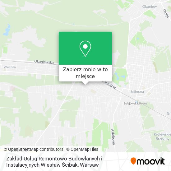 Mapa Zakład Usług Remontowo Budowlanych i Instalacyjnych Wiesław Ścibak