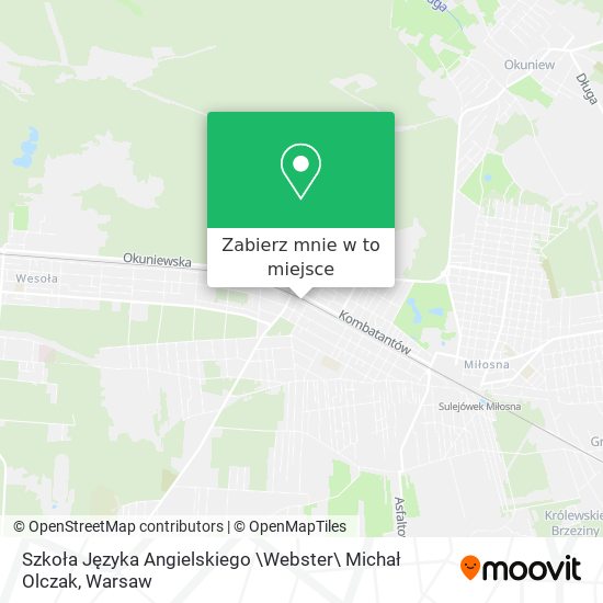 Mapa Szkoła Języka Angielskiego \Webster\ Michał Olczak