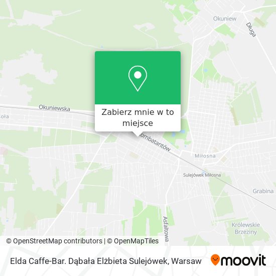 Mapa Elda Caffe-Bar. Dąbała Elżbieta Sulejówek