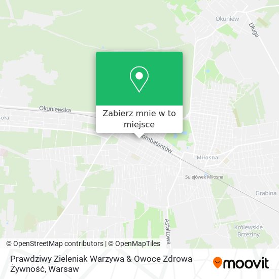 Mapa Prawdziwy Zieleniak Warzywa & Owoce Zdrowa Żywność