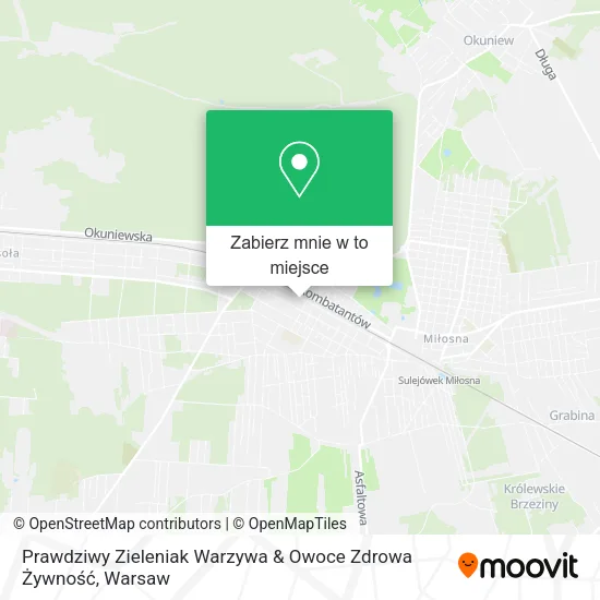 Mapa Prawdziwy Zieleniak Warzywa & Owoce Zdrowa Żywność
