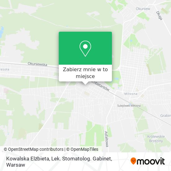 Mapa Kowalska Elżbieta, Lek. Stomatolog. Gabinet