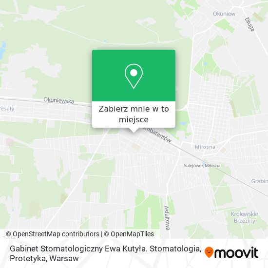 Mapa Gabinet Stomatologiczny Ewa Kutyła. Stomatologia, Protetyka