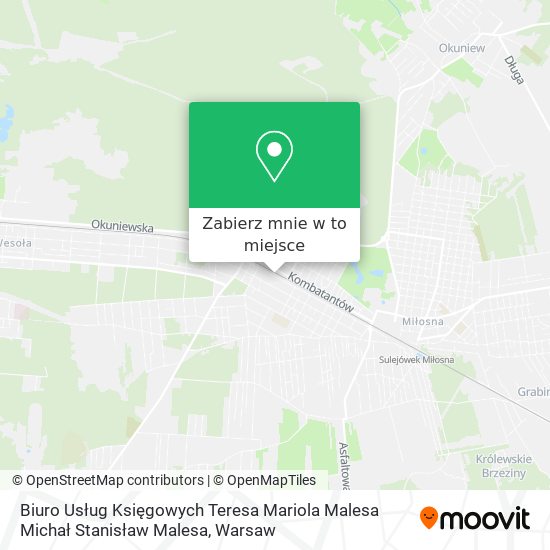 Mapa Biuro Usług Księgowych Teresa Mariola Malesa Michał Stanisław Malesa