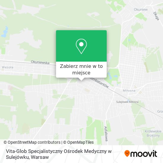 Mapa Vita-Glob Specjalistyczny Ośrodek Medyczny w Sulejówku