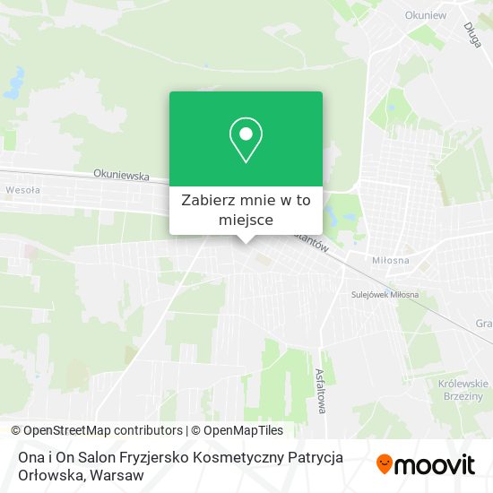 Mapa Ona i On Salon Fryzjersko Kosmetyczny Patrycja Orłowska