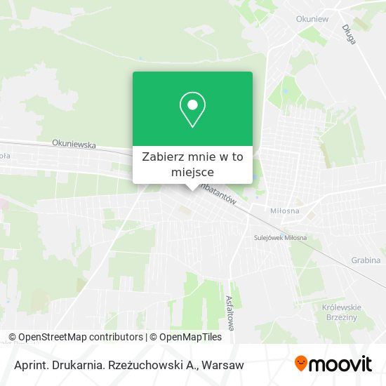 Mapa Aprint. Drukarnia. Rzeżuchowski A.