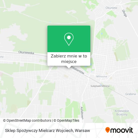 Mapa Sklep Spożywczy Mielcarz Wojciech