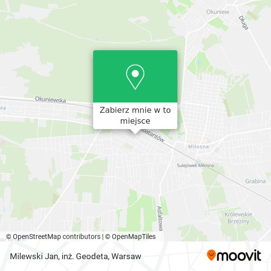 Mapa Milewski Jan, inż. Geodeta