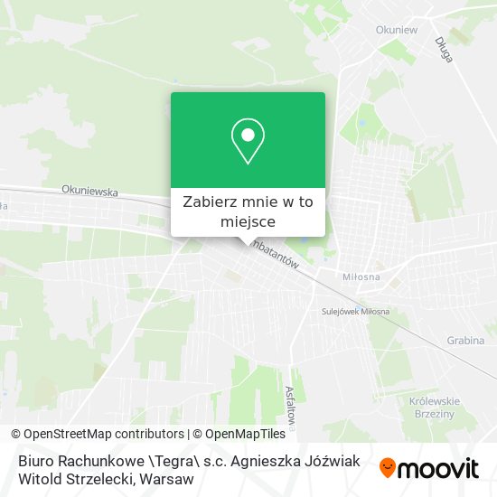 Mapa Biuro Rachunkowe \Tegra\ s.c. Agnieszka Jóźwiak Witold Strzelecki