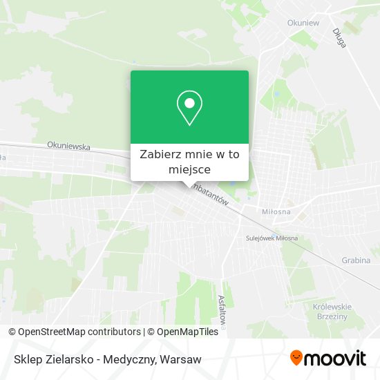 Mapa Sklep Zielarsko - Medyczny