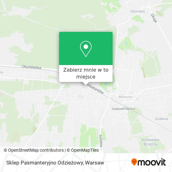 Mapa Sklep Pasmanteryjno Odzieżowy