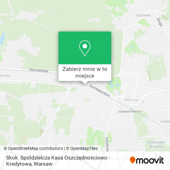 Mapa Skok. Spółdzielcza Kasa Oszczędnościowo - Kredytowa