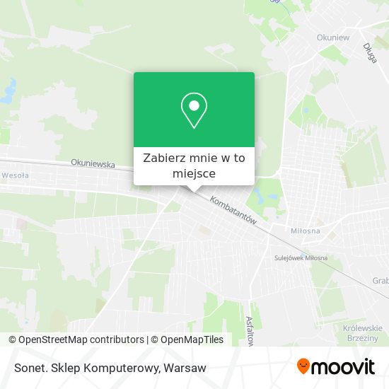 Mapa Sonet. Sklep Komputerowy