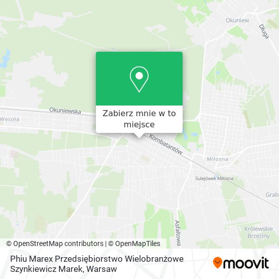 Mapa Phiu Marex Przedsiębiorstwo Wielobranżowe Szynkiewicz Marek