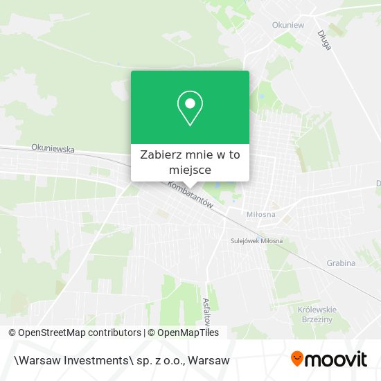 Mapa \Warsaw Investments\ sp. z o.o.