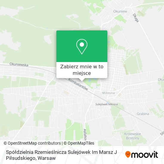 Mapa Spółdzielnia Rzemieślnicza Sulejówek Im Marsz J Piłsudskiego