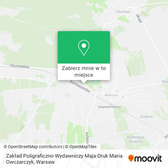 Mapa Zakład Poligraficzno-Wydawniczy Maja-Druk Maria Owczarczyk