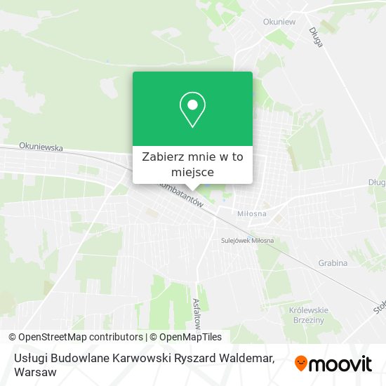 Mapa Usługi Budowlane Karwowski Ryszard Waldemar