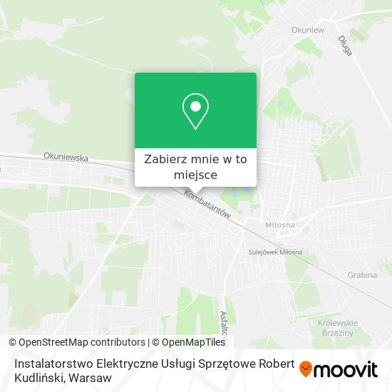 Mapa Instalatorstwo Elektryczne Usługi Sprzętowe Robert Kudliński