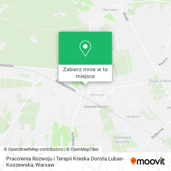 Mapa Pracownia Rozwoju i Terapii Kreska Dorota Lubas-Koszewska