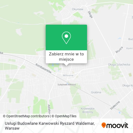 Mapa Usługi Budowlane Karwowski Ryszard Waldemar