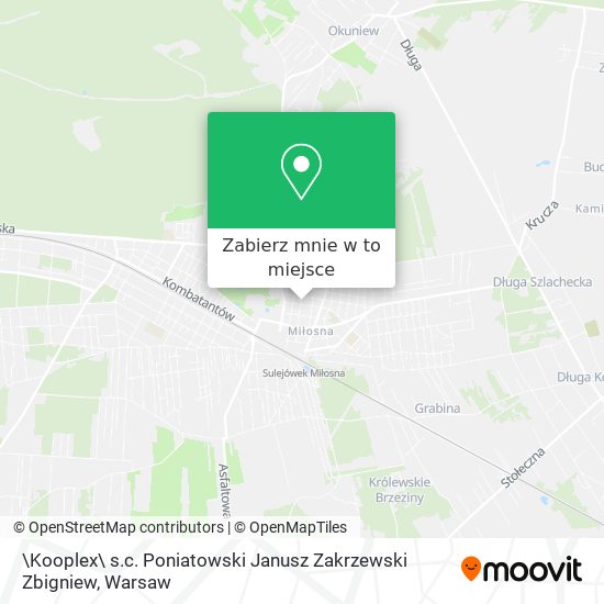 Mapa \Kooplex\ s.c. Poniatowski Janusz Zakrzewski Zbigniew