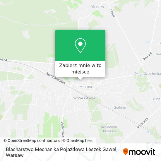 Mapa Blacharstwo Mechanika Pojazdowa Leszek Gaweł